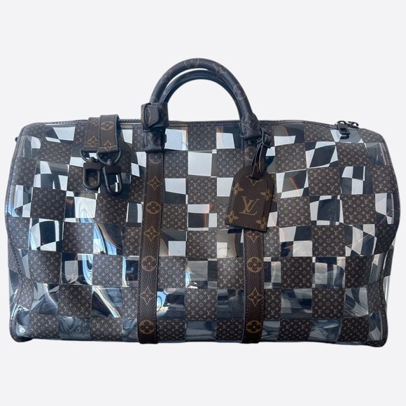 Louis Vuitton Transparent Brown Chess Monogram Keepall 50 - Picture 1 of 6